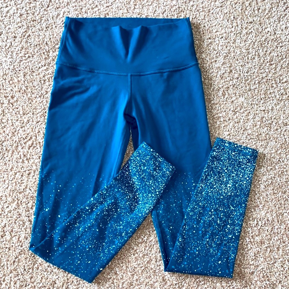 Blue/green Ombre Lululemon leggings size Small